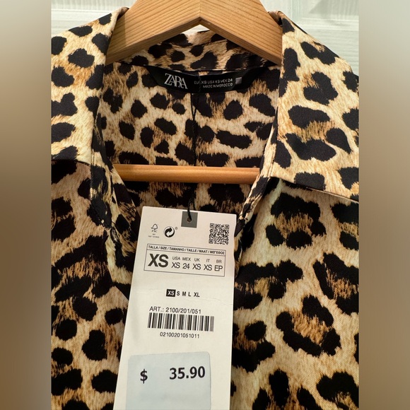 Zara Leopard Oversized Blouse - Picture 9 of 9